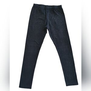 Girls Black Glitter Leggings (Size 7) by Jumping Beans